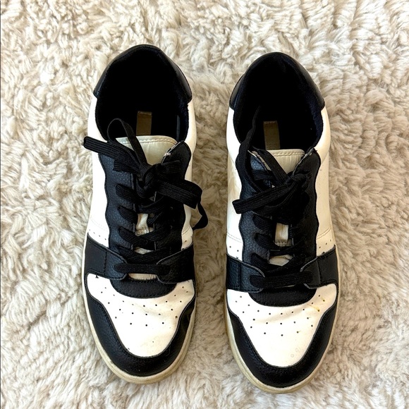 H&M Shoes - H&M Black and White Leather Sneakers